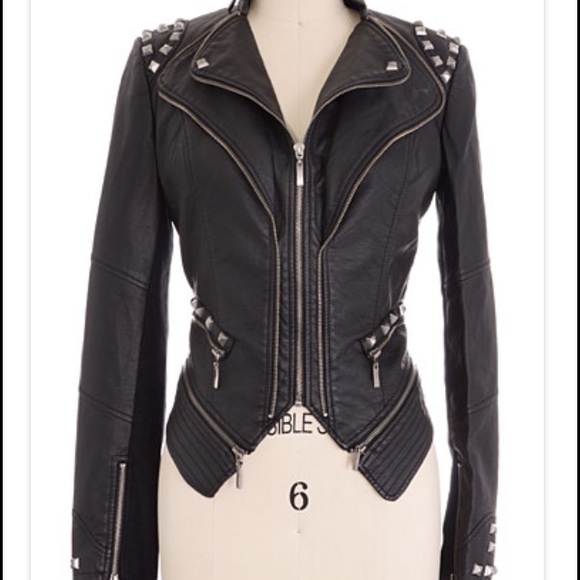 Tcec Jackets & Blazers - Studded  motto  jacket