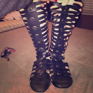 Black Aldo Gladiator Sandals