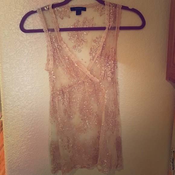 Sheer lace tank top - Picture 1 of 2