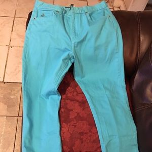 Ralph Lauren turquoise pant. Straight leg.