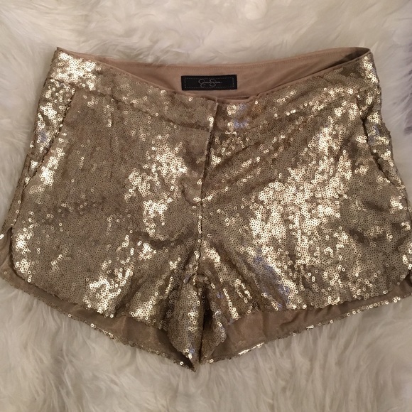 Gold sequence shorts size small women