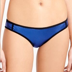 JCrew Metallic Blue Bikini Bottoms