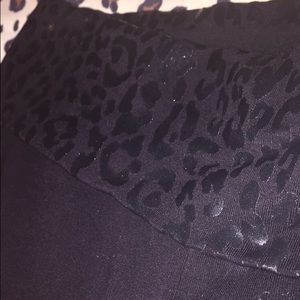 NWT full length black cheetah leggings from Macys