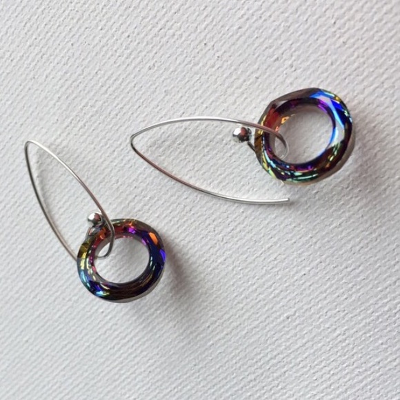 LAST PAIR AVAILABLE Swarovski Cosmic Earrings - Picture 2 of 4