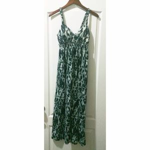 Snow-Leopard print maxi dress XS