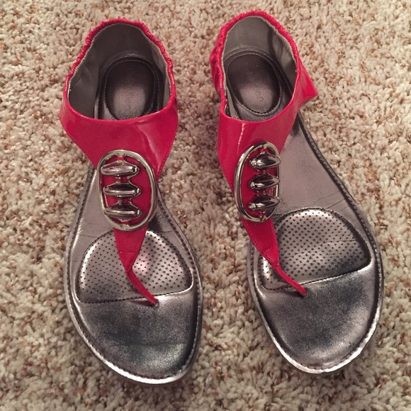 Red Patent Leather Sandals