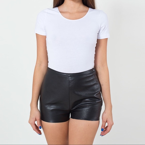 Black Leather Shorts