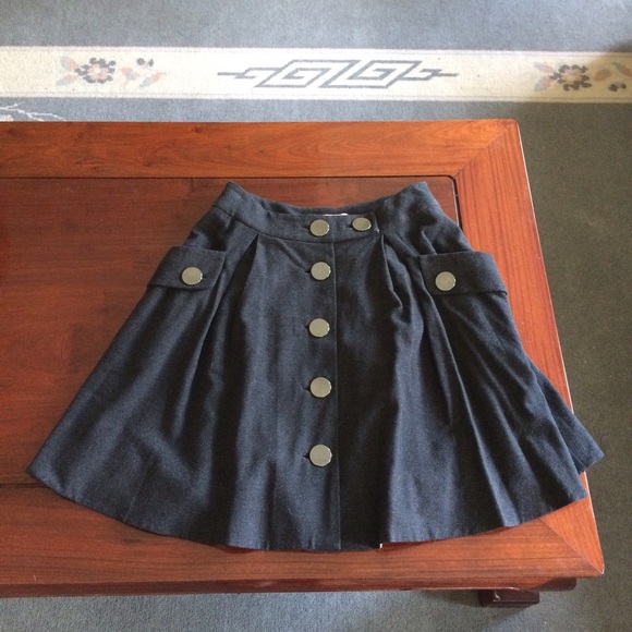 Anthropologie Charcoal Full Skirt