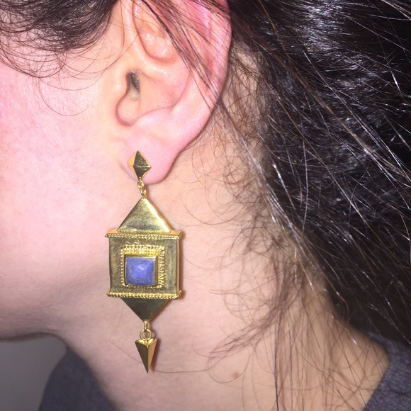Fiona Paxton "tribal goddess" metal earrings