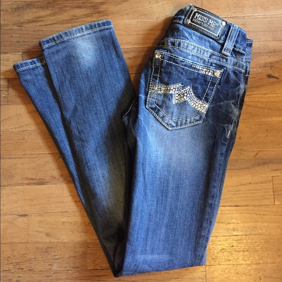 Miss Me straight leg jeans gently worn