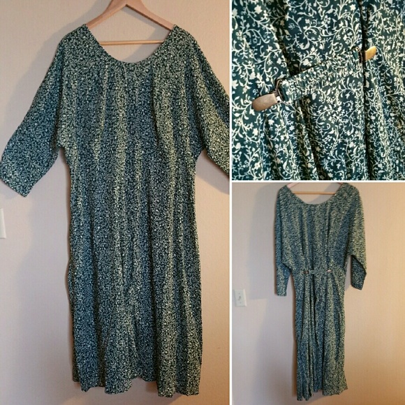 3X Medieval Grunge Floral Dress