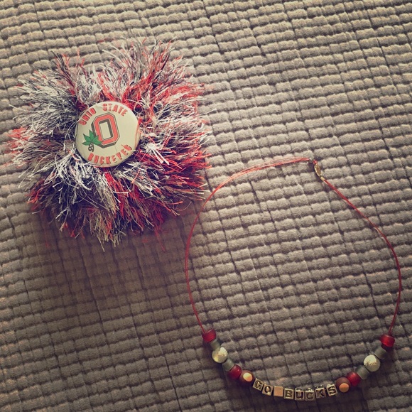 Buckeye Bundle! Go Bucks necklace and pin