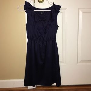 Above-the-knee navy blue dress
