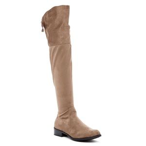 Tan suede over the knee boot! Worn once