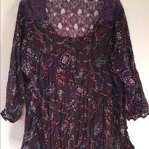 Maurice's Purple Peasant Top