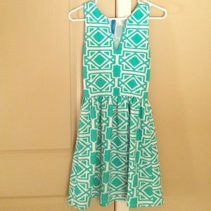 Francesca's original! Green and white sundress.
