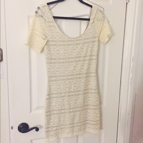 Abercrombie and Fitch ivory bodycon dress