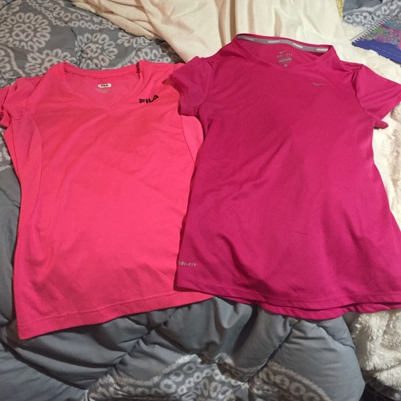 Nike and Fila dri fit tops!!