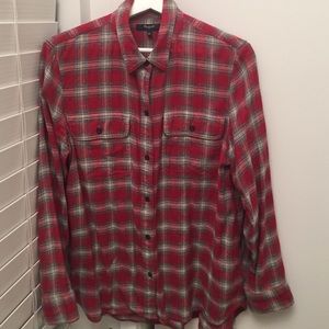 Madewell Red Flannel Shirt