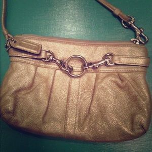 Gorgeous crushed gold wristlet, used under 5xs