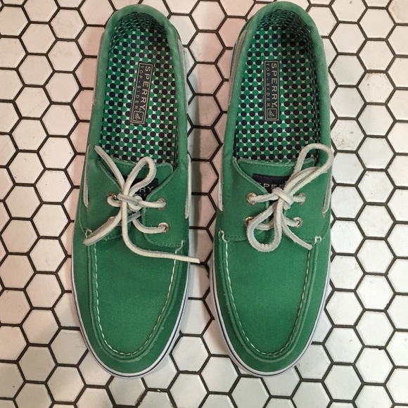 Kelly green Sperry Top-Siders size 9.5