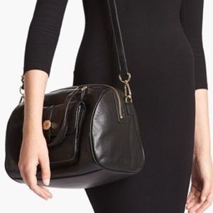 Tory Burch Pebbled Leather Clay Satchel