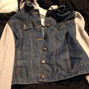 Denim and sweatshirt jacket