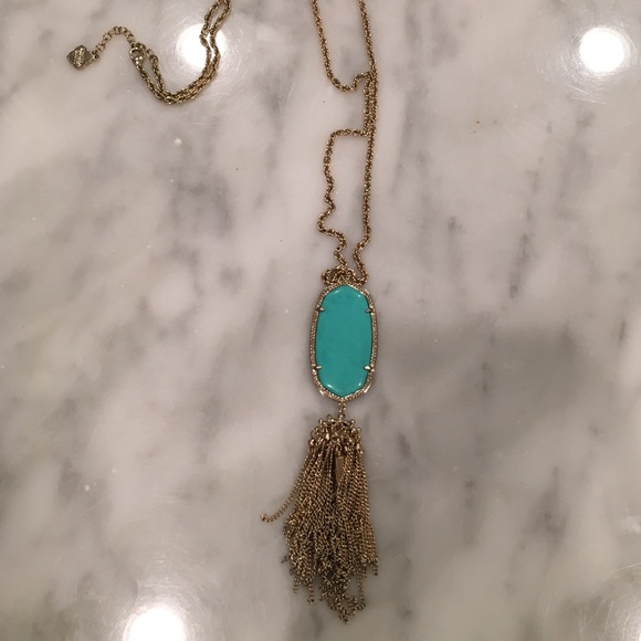 Kendra Scott Rayne necklace in turquoise