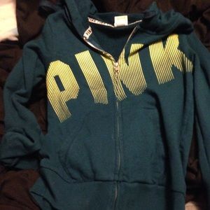 Pink jacket blue and green perfect condition