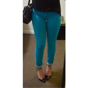 💕Francesca's Teal Skinnies💕