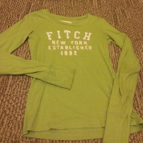 Girls small Ambercrombie & Fitch green long sleeve