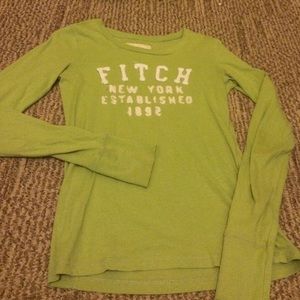 Girls small Ambercrombie & Fitch green long sleeve
