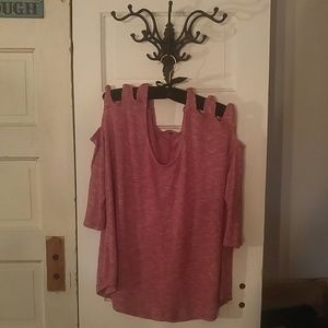 Bow Cold Shoulder Flowing Sweater