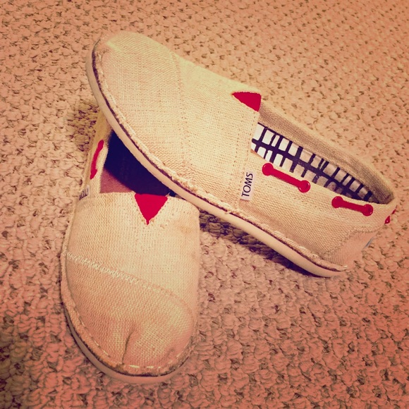 Burlap Toms Shoes