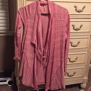 Free people pink cardigan