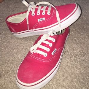 RED AUTHENTIC VANS