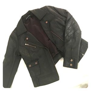 French Connection Leather Motorcycle Jacket