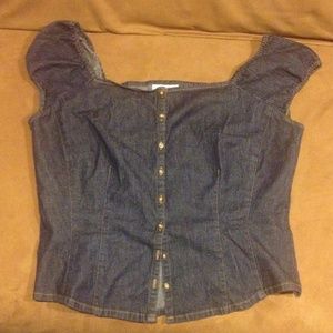 Stretchy denim top