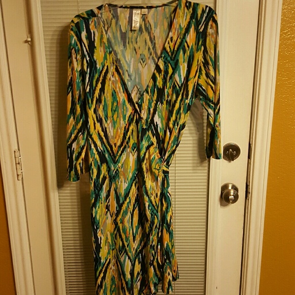 Colorful Wrap Dress