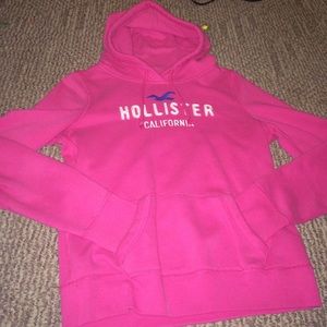Hollister pink hoodie