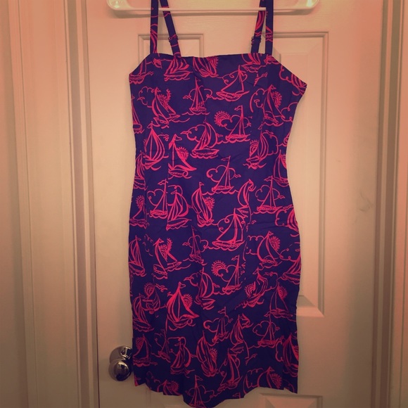 NWOT Blue/red Lilly dress