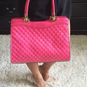 Hot Pink Large Hand Bag
