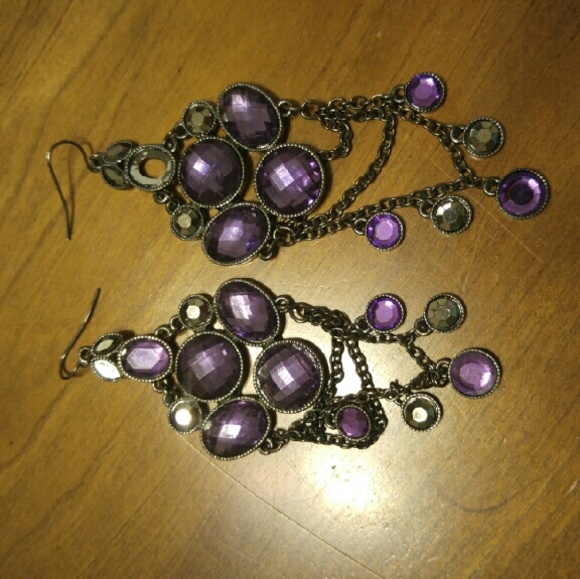 Purple earrings
