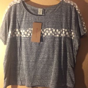 Gray crop top