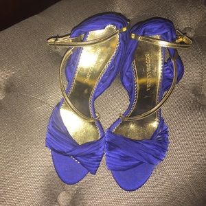 BCBG Blue Satin Strappies 👠