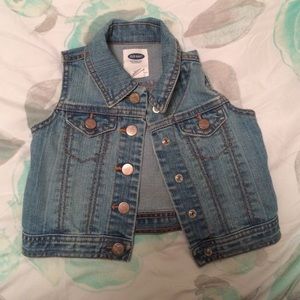 Toddler girl Jean vest