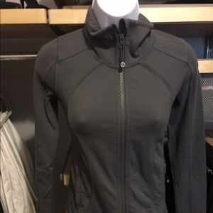 Gray warm up jacket