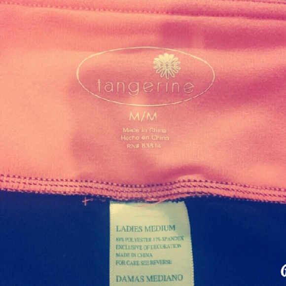 Tangerine Running Capris - Picture 3 of 3