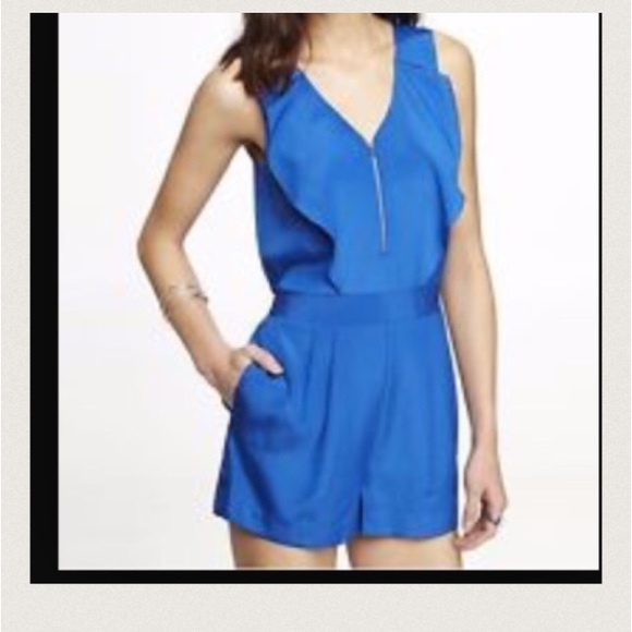 Bundle! 2 Express Rompers, coral & blue