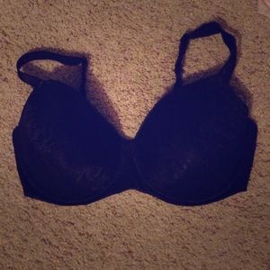 Black lace bra